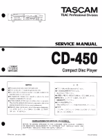 Tascam CD-450 - Service Manual 